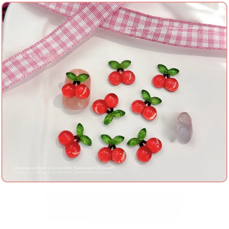 Nail Accessories Pineapple Grape Green Apple Lemon Peach Watermelon Cherry Strawberry Fruit Wear Nail Sticker