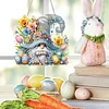 Diamond Painting Acrylic Single Side Drill Easter Dwarf Pendant Charms Kits for Adults Home Window Decor