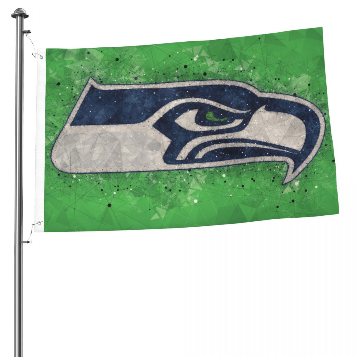 Seattle Seahawks Geometric Art 2x3 FT UV Resistant Flag