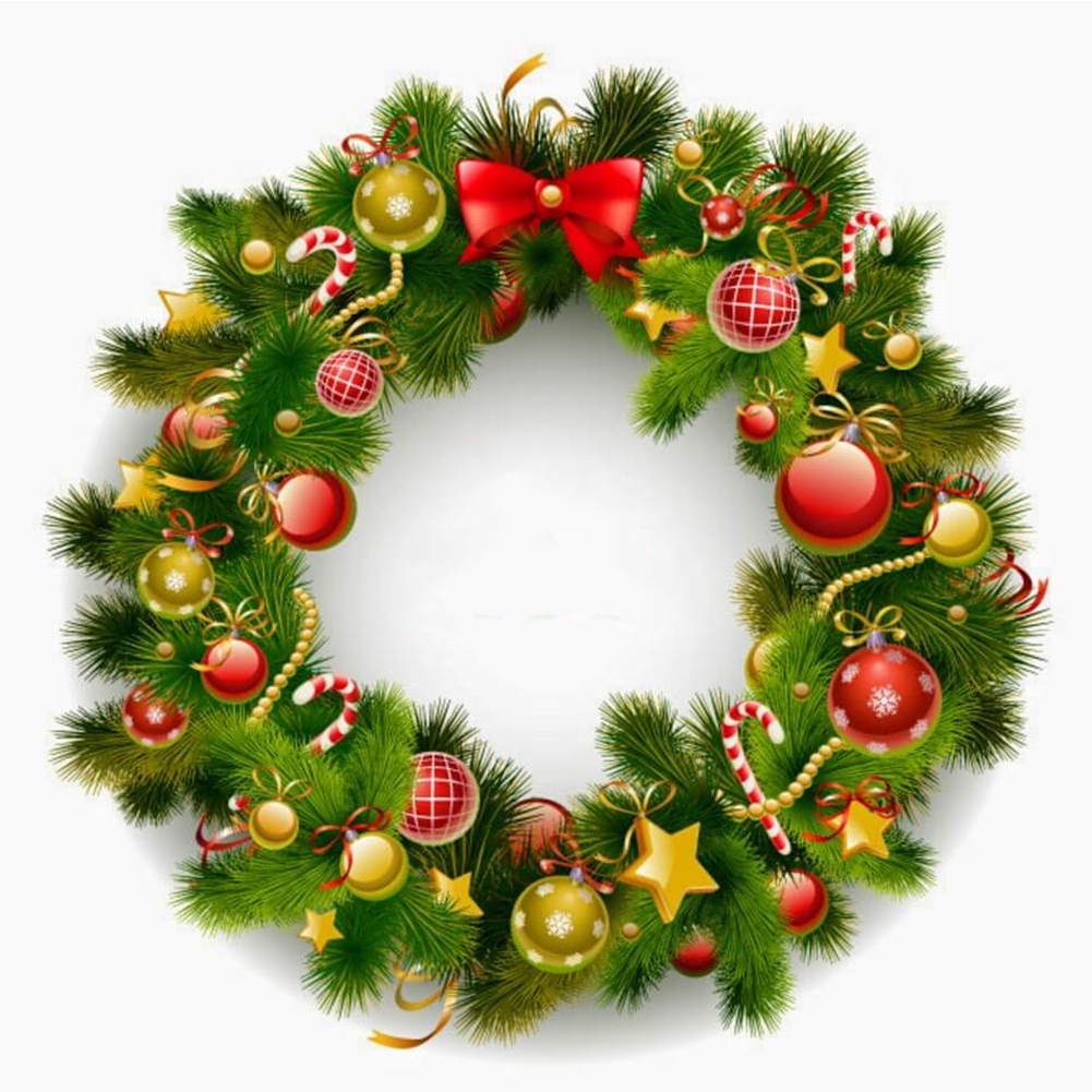 

Christmas Wreath - 5D DIY Craft Decoration - 30*30CM, 501 Original