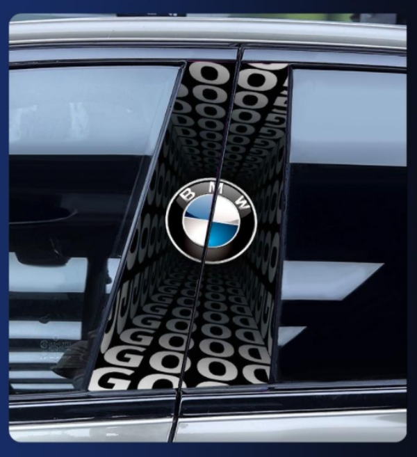 Car Center Column Car Logo Sticker Personality Creative B Column Protective Film