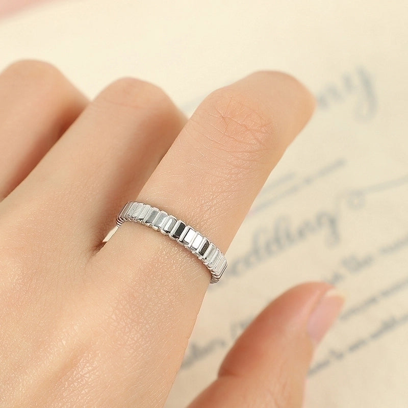 Titanium Steel Minimalist Geometric Plating Rings