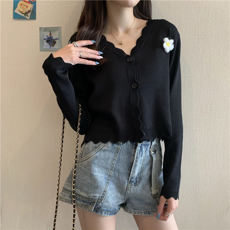 New Autumn Women Casual Chic Knitted Short Cardigan