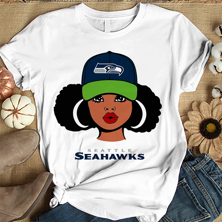 Seattle Seahawks Women's White Relaxed T-Shirt