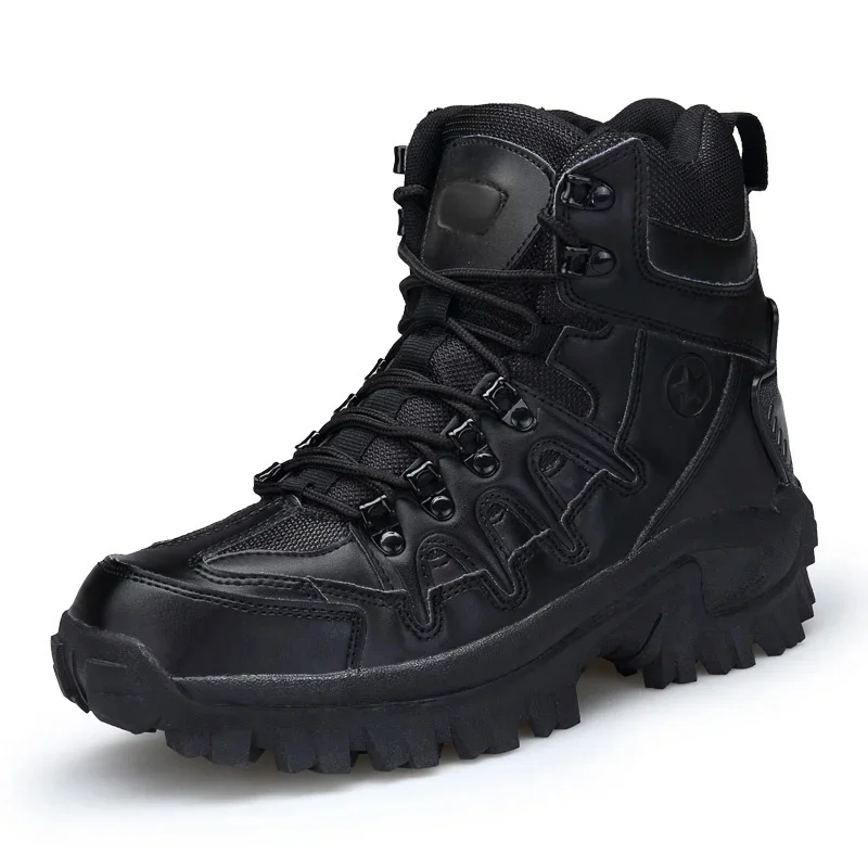 Dallader Men Outdoor Waterproof Non-Slip Hiking Boots Combat Boots