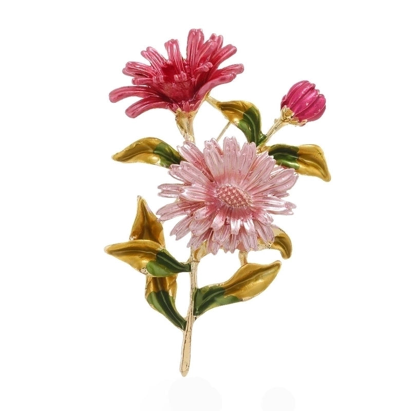 Retro Pin Flower Alloy Enamel Women'S Brooches2