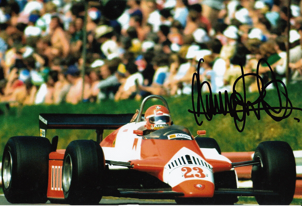 Bruno Giacomelli Hand Signed Marlboro Team Alfa Romeo Photo Poster painting 12x8 7.