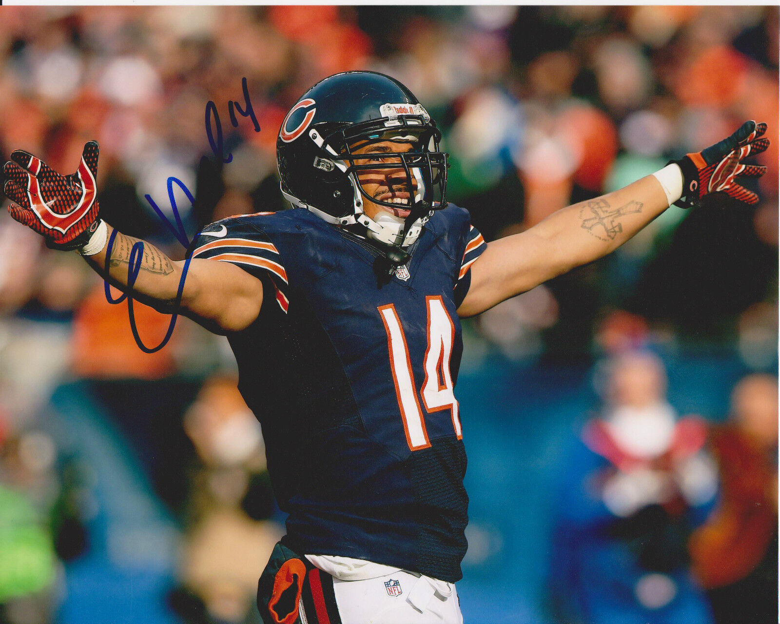 ERIC WEEMS signed CHICAGO BEARS 8x10 Photo Poster painting