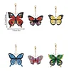 6PCS Diamond Painting Double Sided Butterfly Diamond Art Keyring