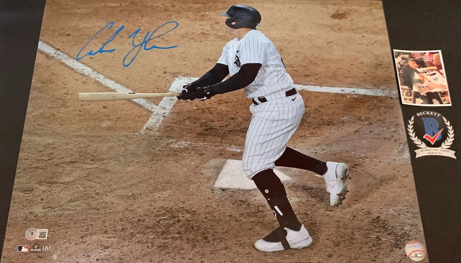 Andrew Vaughn White Sox Auto Signed 16x20 Photo Poster painting Beckett WITNESS COA 1st MLB HR -