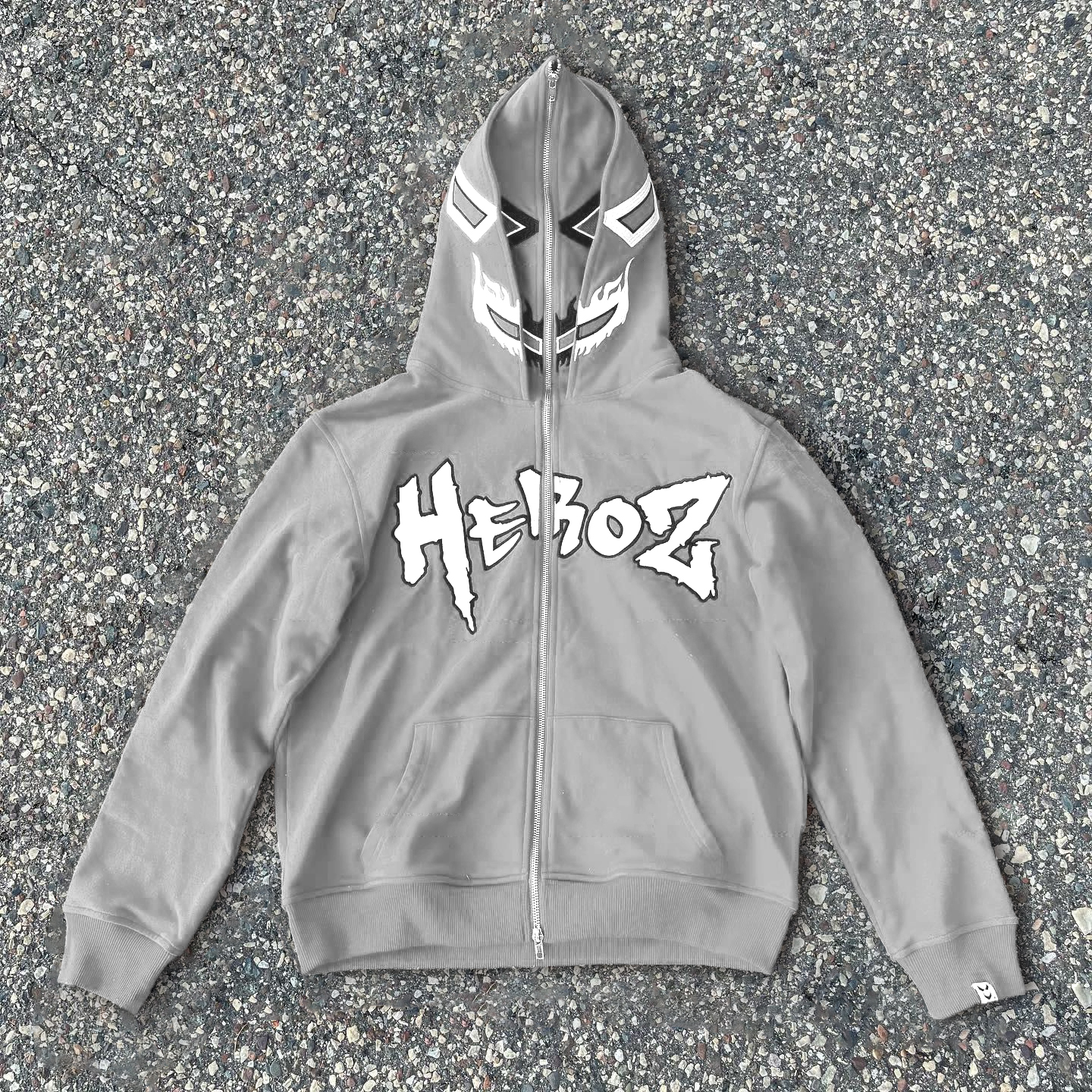 Loveciss®/ Trendy Mask Double Cap Design Zipper  Hoodie