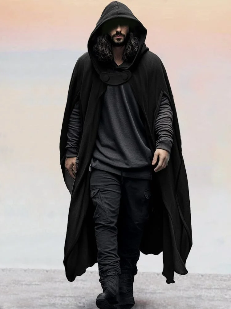 Stylish Hooded Cloak Cardigan QueenFunky