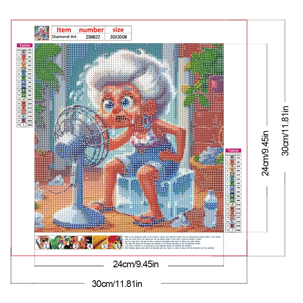 Diamond Painting - Full Round Drill - Grandma(Canvas|30*30cm)
