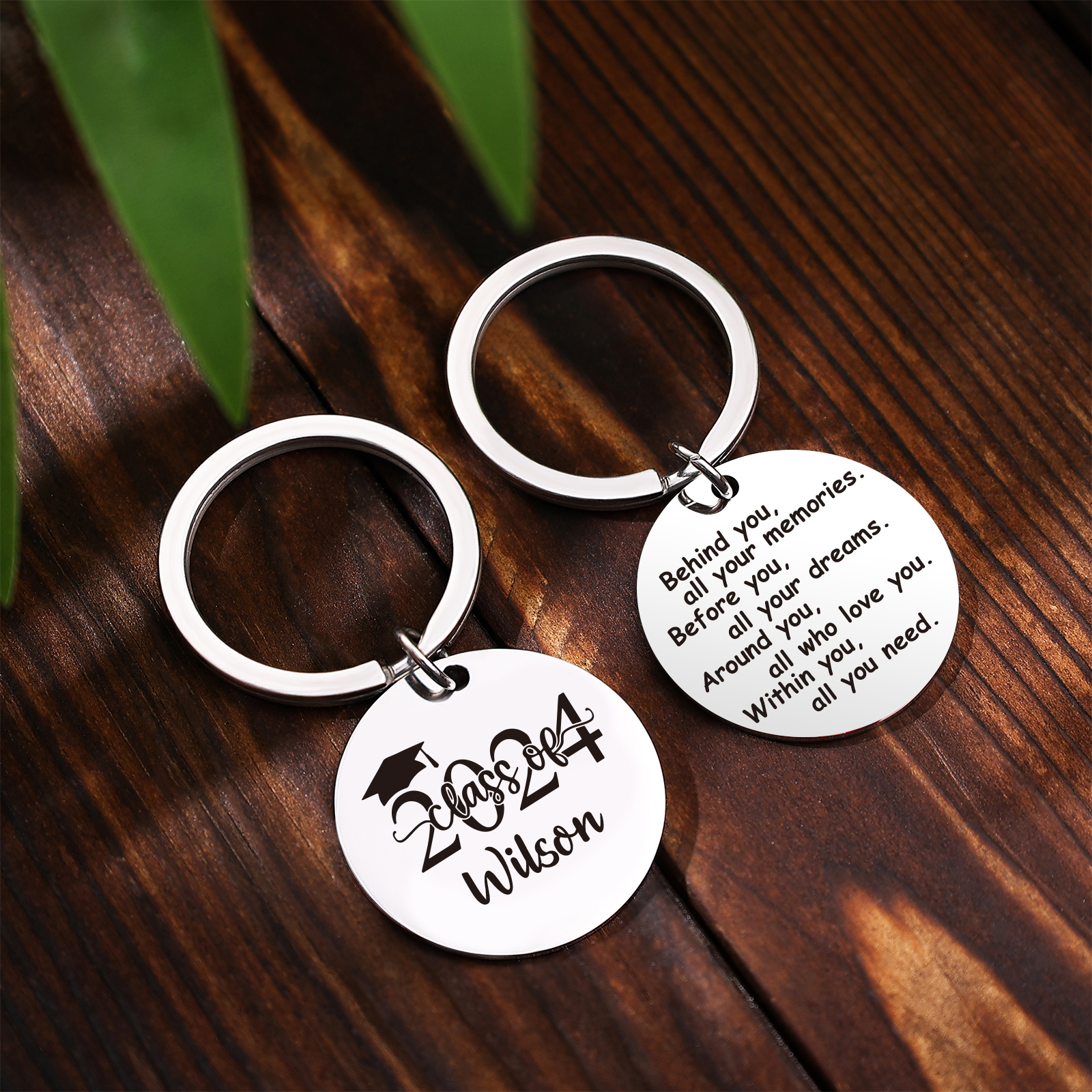 Class of 2024 - Personalised Graduation Circle Keychain Custom Name & Text Keychain Graduation Gift-Jessemade AU