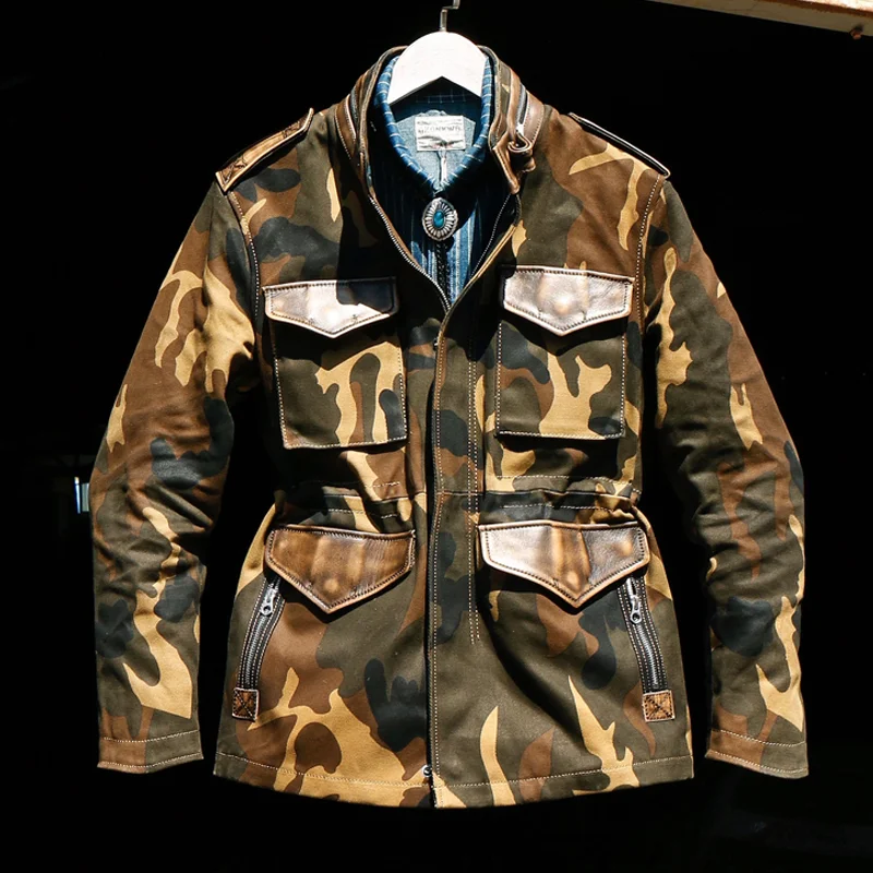 Reversible Twill Jungle Camouflage Canvas M65 Jacket