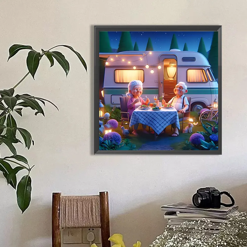 Diamond Painting - Full Round Drill - Campervan(Canvas|40*40cm)