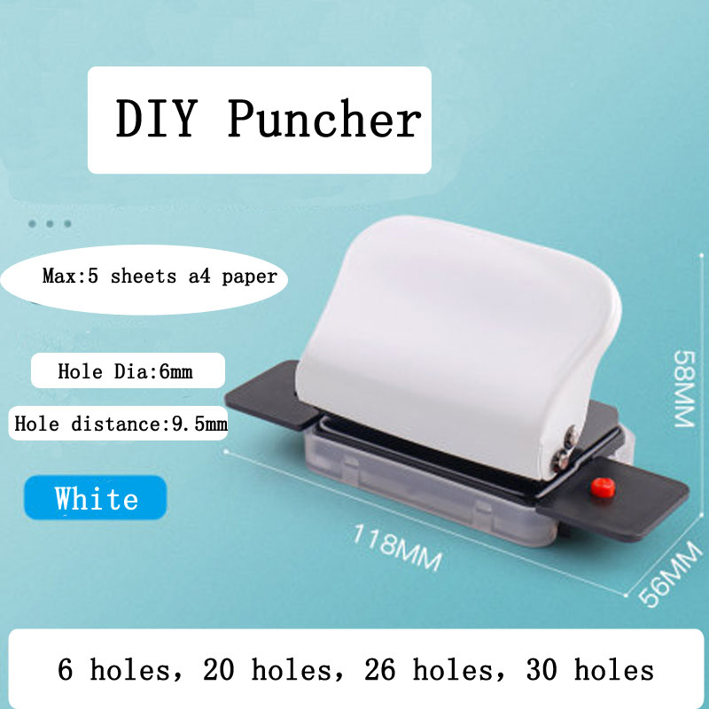 Fromthenon A4(30 Holes)B5(26 Holes) A5(20 Holes)DIY Hole Puncher Planner Scrapbooking Loose Leaf Paper Punch Binding Supplies