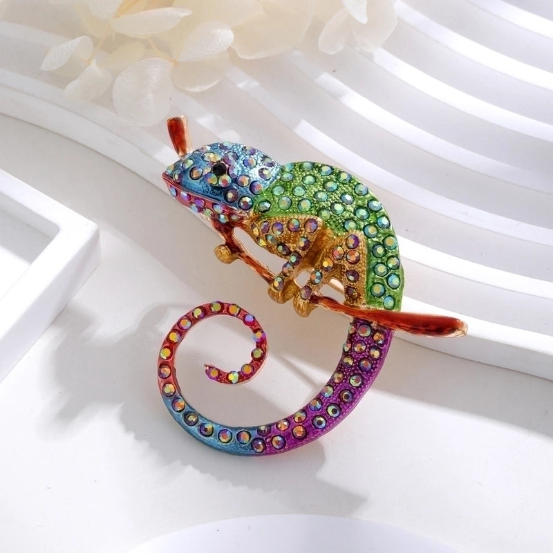 Ig Style Animal Flower Alloy Enamel Inlay Rhinestones Women’s Brooches