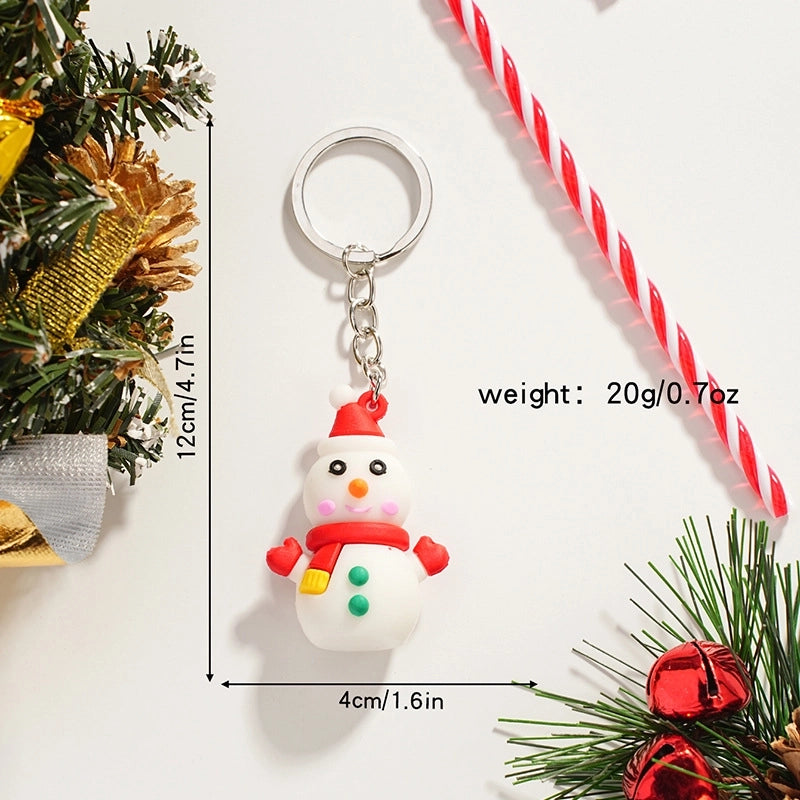Cartoon Style Snowman Alloy Christmas Women’s Keychain