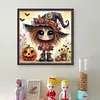 Halloween Cute Witch-11CT Stamped Cross Stitch 40*40cm/15.75*15.75in tapestrymarket