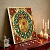 Xmas Wreath Framed Special Shape Diamond Painting Kit 25x25cm