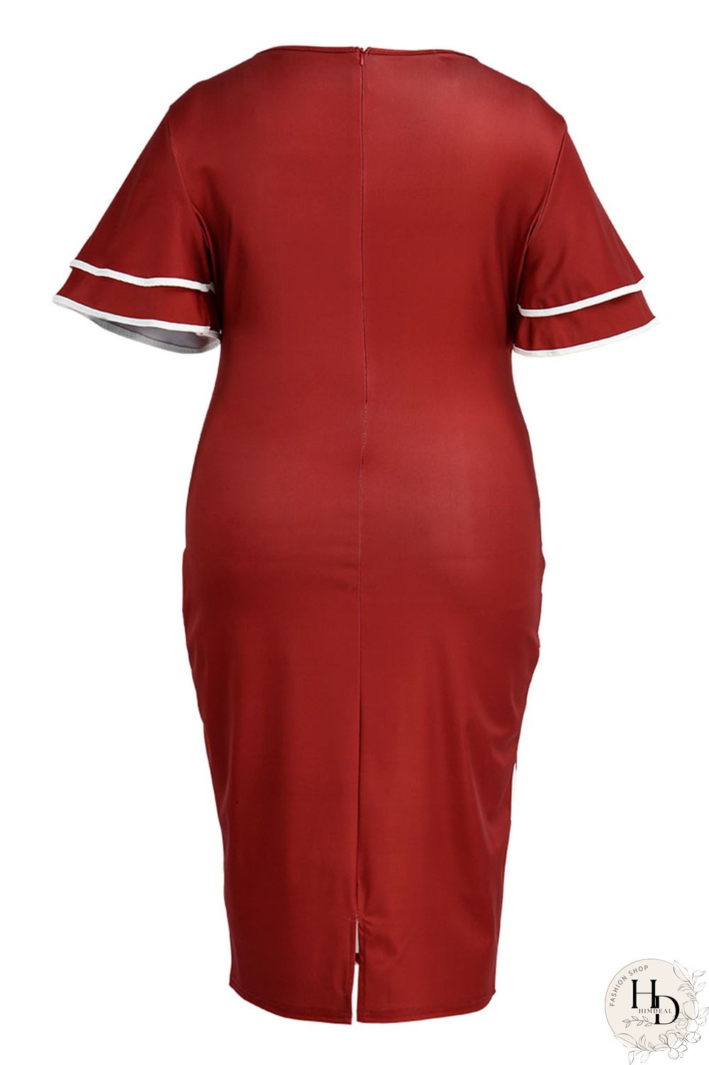 Yellow Fashion Casual Plus Size Print Basic V Neck Short Sleeve Dress