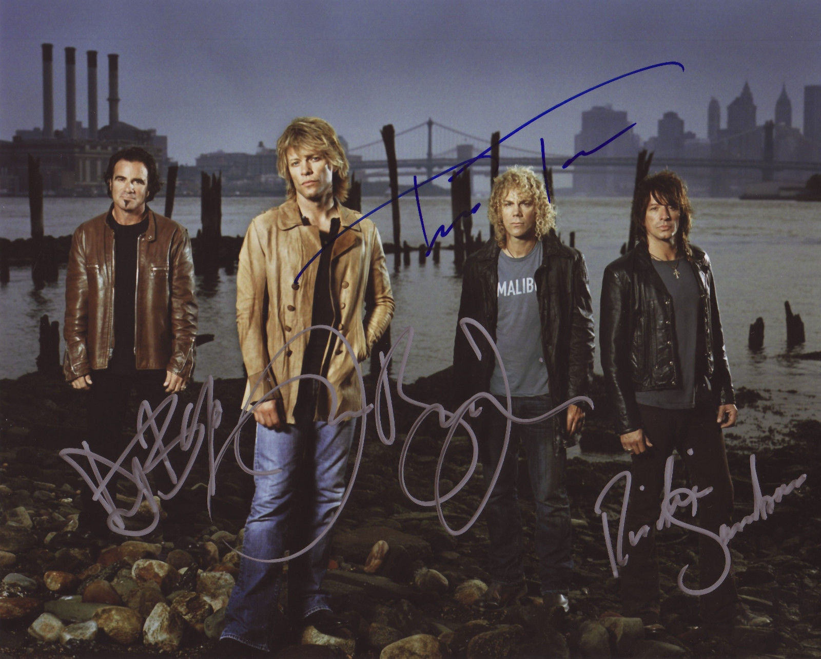 BON JOVI AUTOGRAPH SIGNED PP Photo Poster painting POSTER