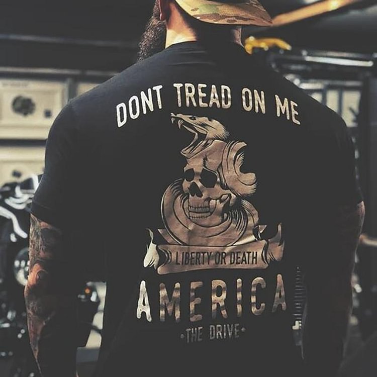 Don'T Step On Printed Short-Sleeved T-Shirt