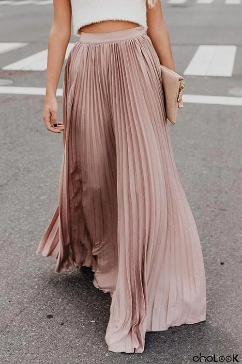 Pleated Maxi Skirts