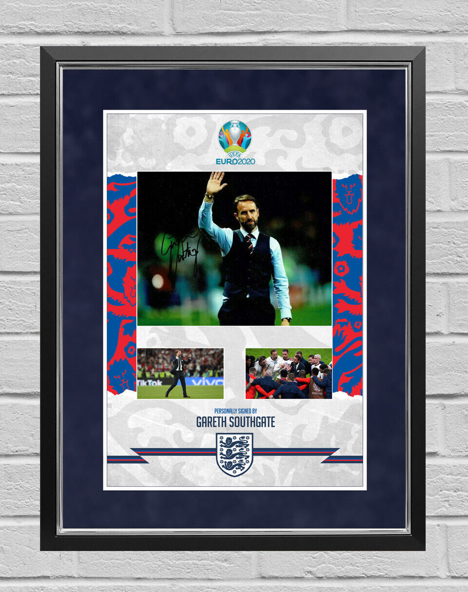 Gareth Southgate Signed & Framed 10X8 Photo Poster painting Mount England Euro 2020 AFTAL COA (D