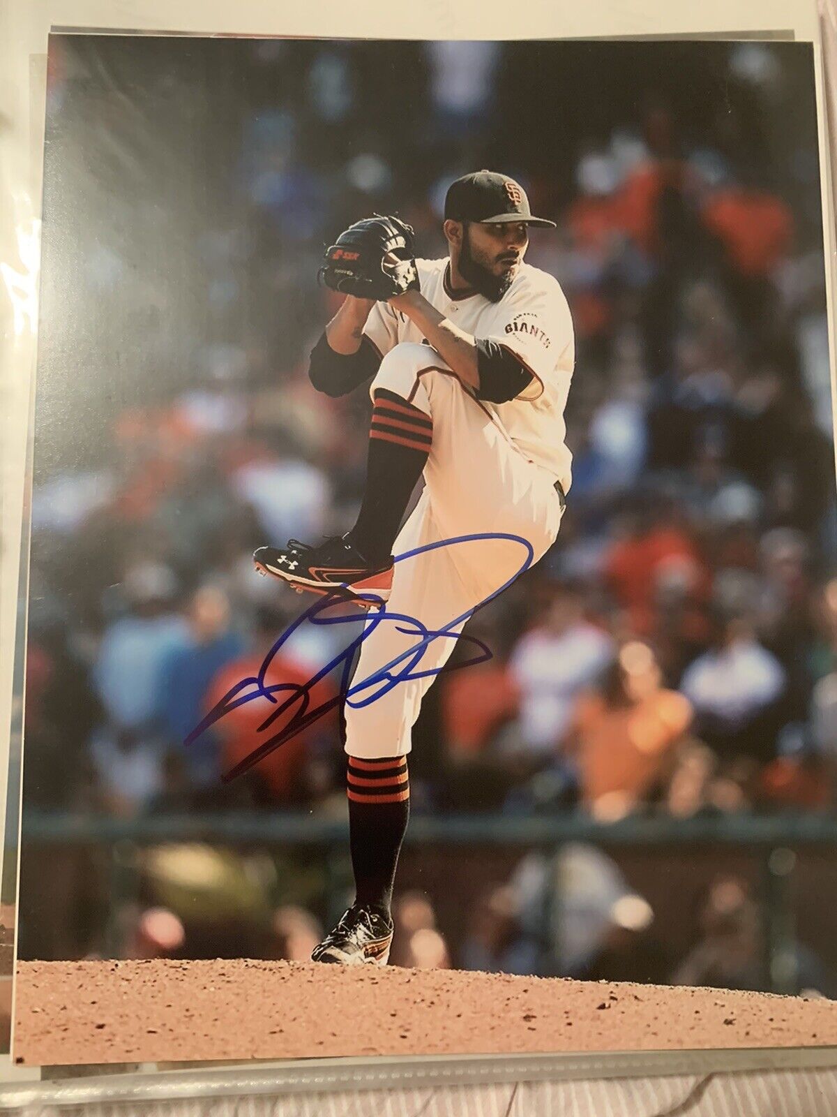 sergio romo Signed Auto 8x10 Photo Poster painting Pic Giants