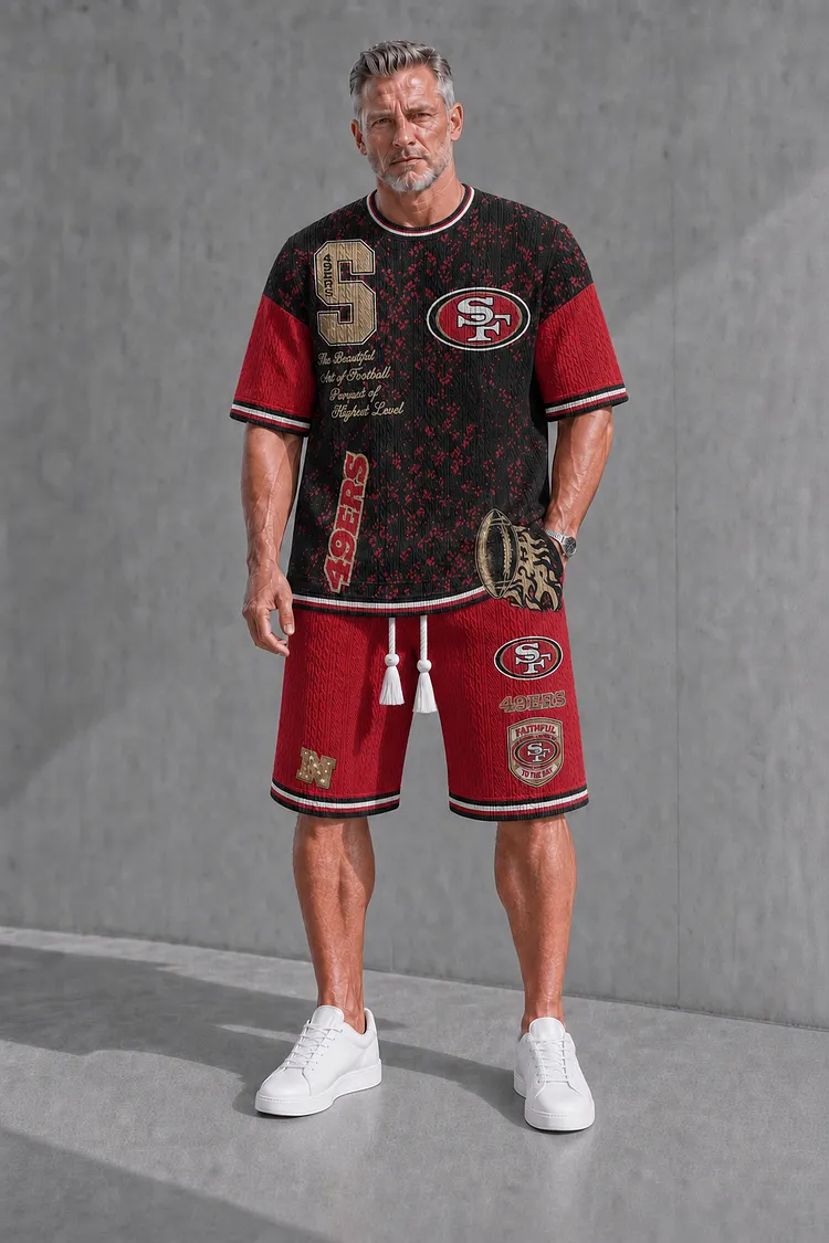 Kansas City Chiefs Men&rsquo;s Jacquard Cable-Knit Tee & Shorts Set