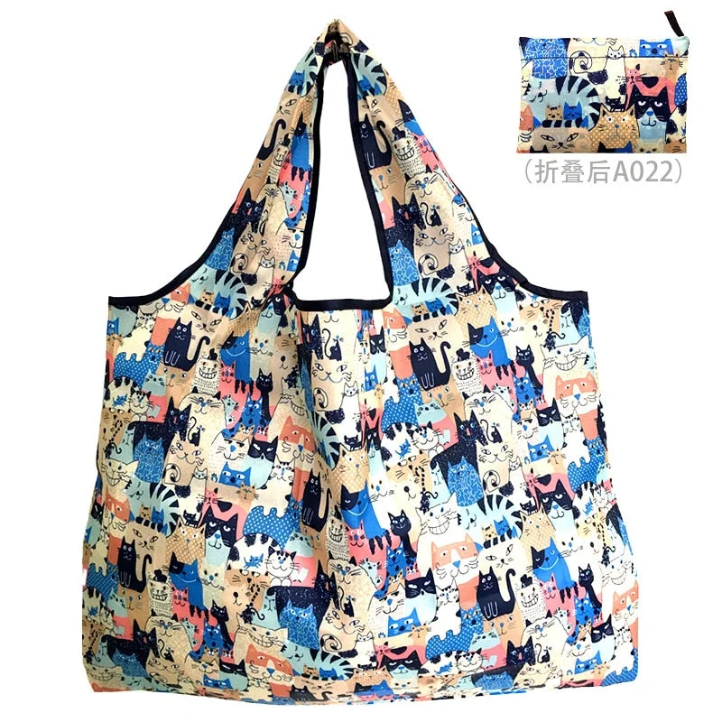Large Size Heavy Duty Grocery Bag Reusable Supermarket Shopping Bag Handbag Foldable Lady Shoulder Bag Machine Washable Oxford