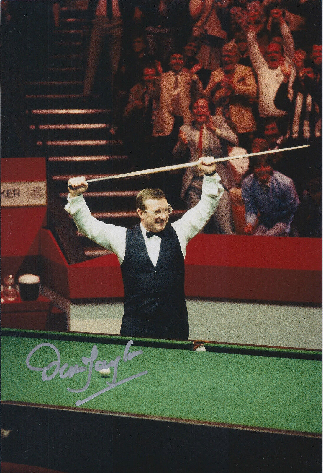 Dennis TAYLOR SIGNED 12x8 Photo Poster painting Autograph COA AFTAL 1985 World SNOOKER Champion