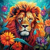 Diamond Painting-DIY Full Round Drill Lion(40*40 CM)