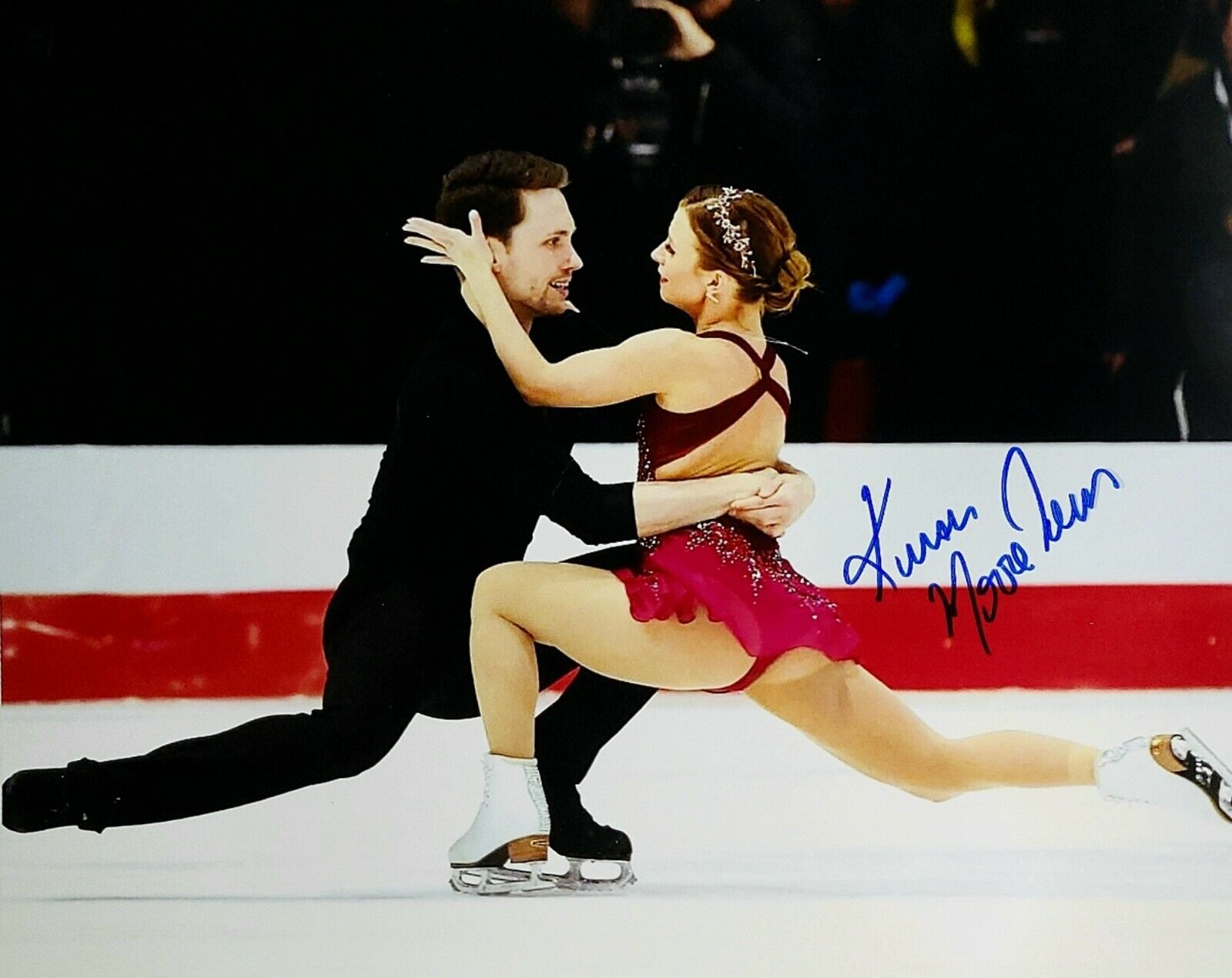 Kirsten Moore Towers Hand Signed Autograph 8x10 Photo Poster painting In Person Figure Skater