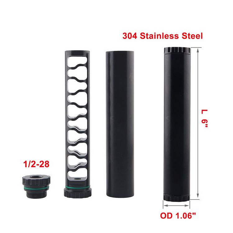 6" OD 1.06" 1/2-28 single core Stainless Steel fuel filter solvent trap adapter Kit Wix 24003 Napa 4003