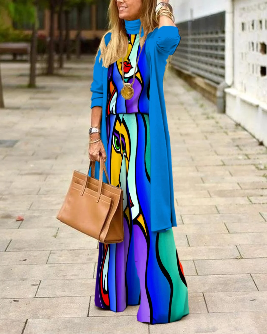 Herringbone Sweater Three-Piece Suit 4f95