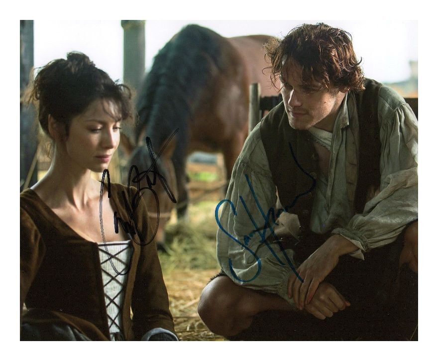 OUTLANDER CAITRIONA BALFE & SAM HEUGHAN AUTOGRAPHED SIGNED A4 PP POSTER Photo Poster painting 5