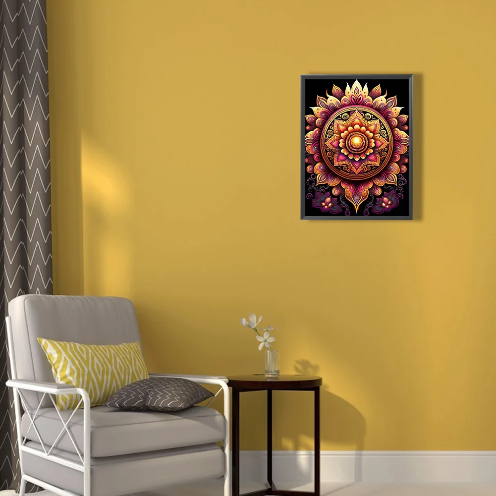 Full Round Diamond Painting 30*40cm - Metal Mandala
