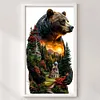 Silhouette Bear-11CT Stamped Cross Stitch 40*70cm(Big Size)
