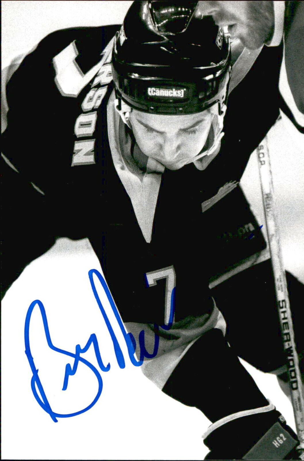 Barry Pederson SIGNED autographed 4x6 Photo Poster painting VANCOUVER CANUCKS #3