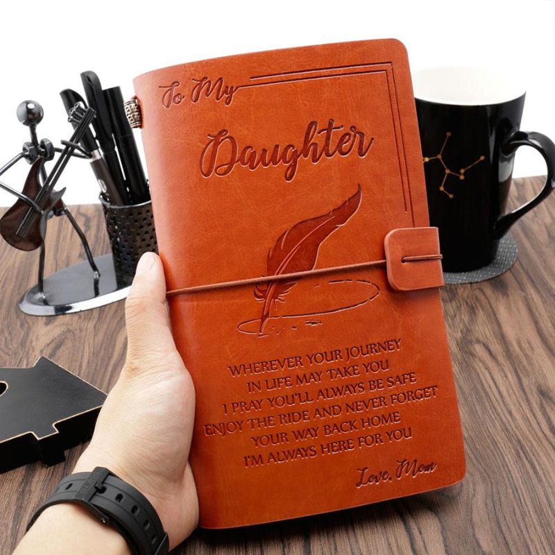 Unique Gift Mom To Daughter - Enjoy The Ride - Vintage Journal Notebook