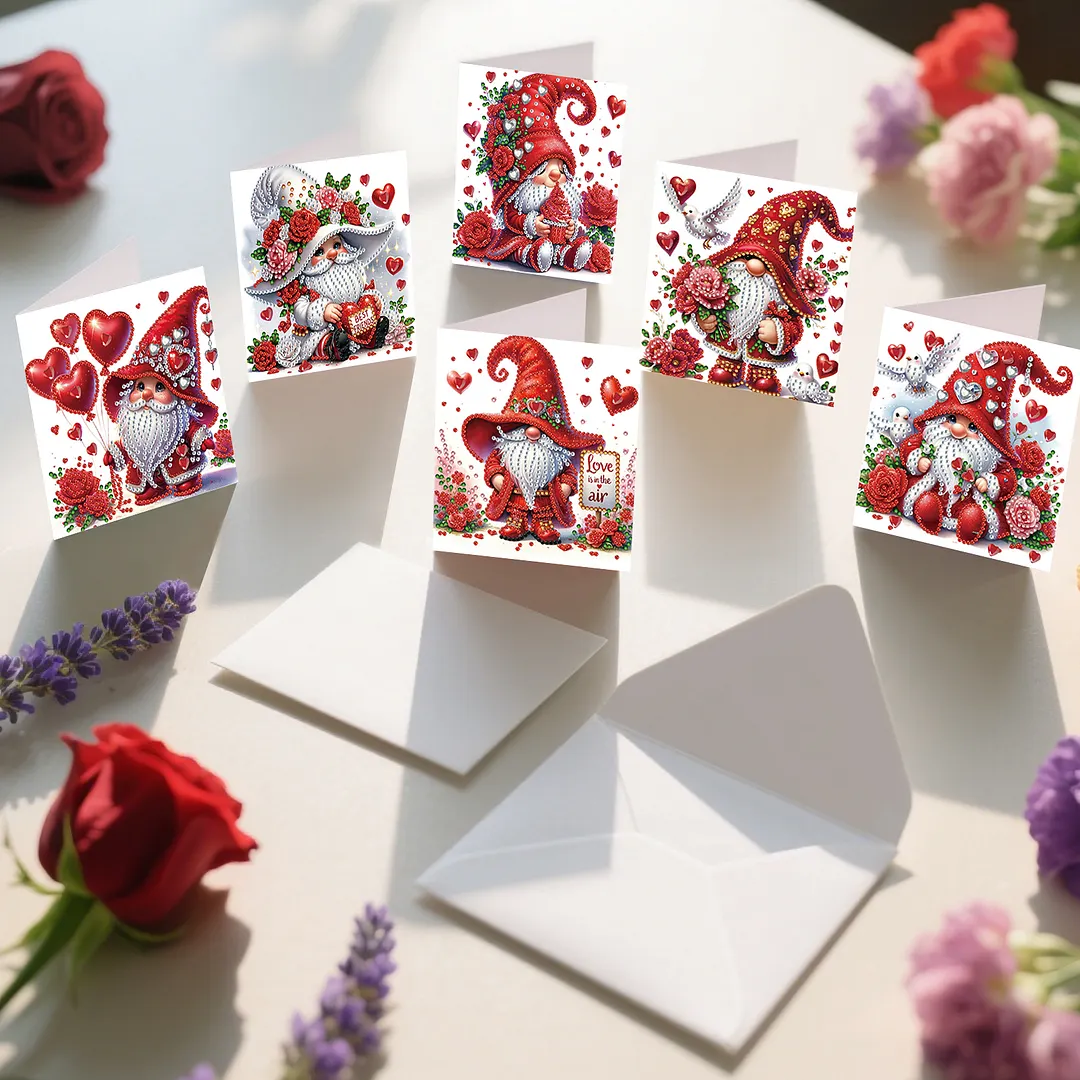 6PCS Goblins DIY Diamond Painting Greeting Card Set with Envelopes for Adults Gifts