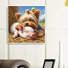 Diamond Painting -DIY Full Square Drill Dog Pig(45x45cm)