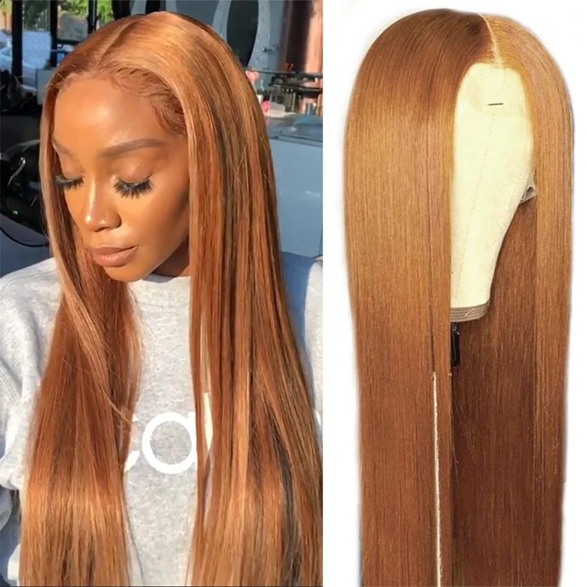 Jewtribute Hair®|Honey Blonde  Lace  Wig Ginger Brown Long Wig 