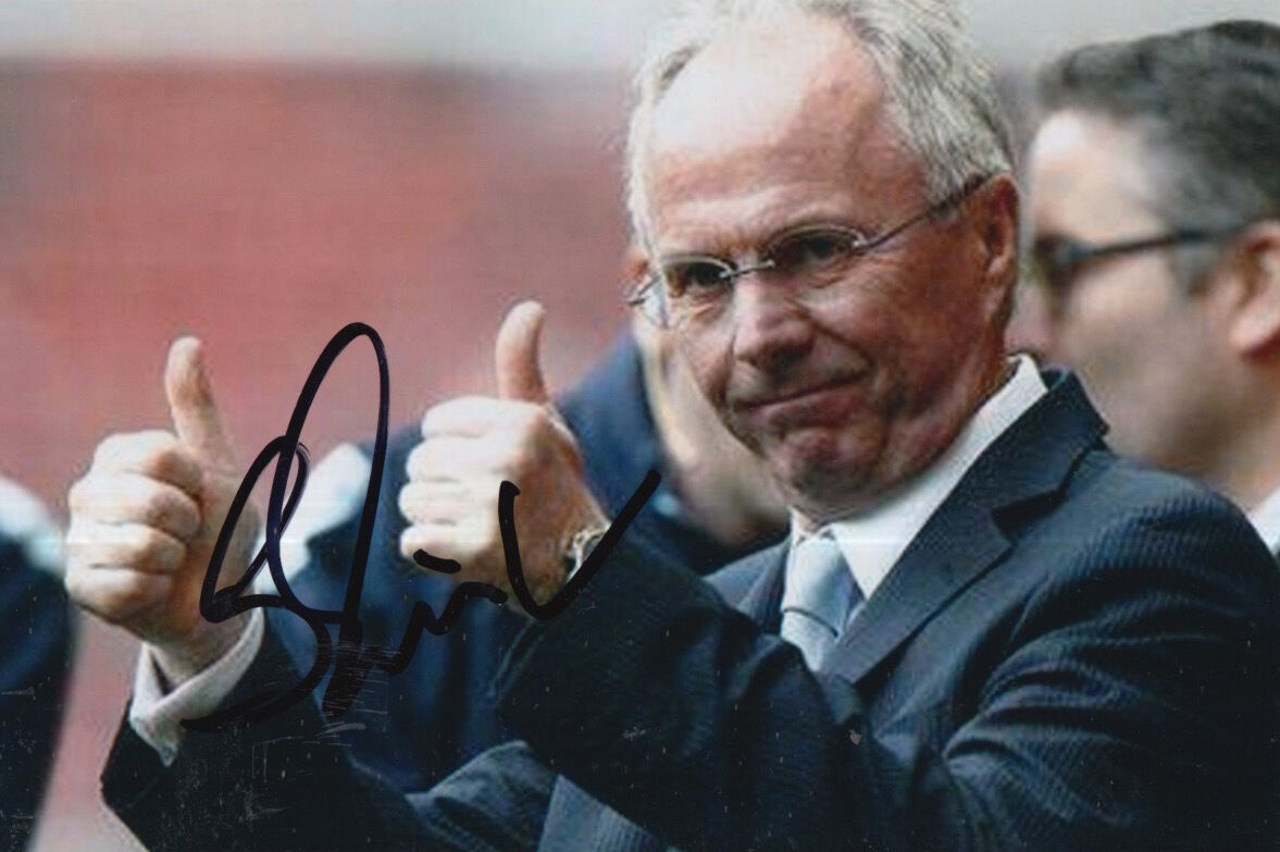 MANCHESTER CITY HAND SIGNED SVEN-GORAN ERIKSSON 6X4 Photo Poster painting 1.