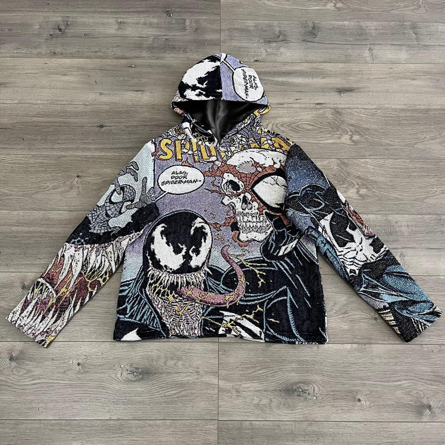 Venom Print Long Sleeve Hoodies