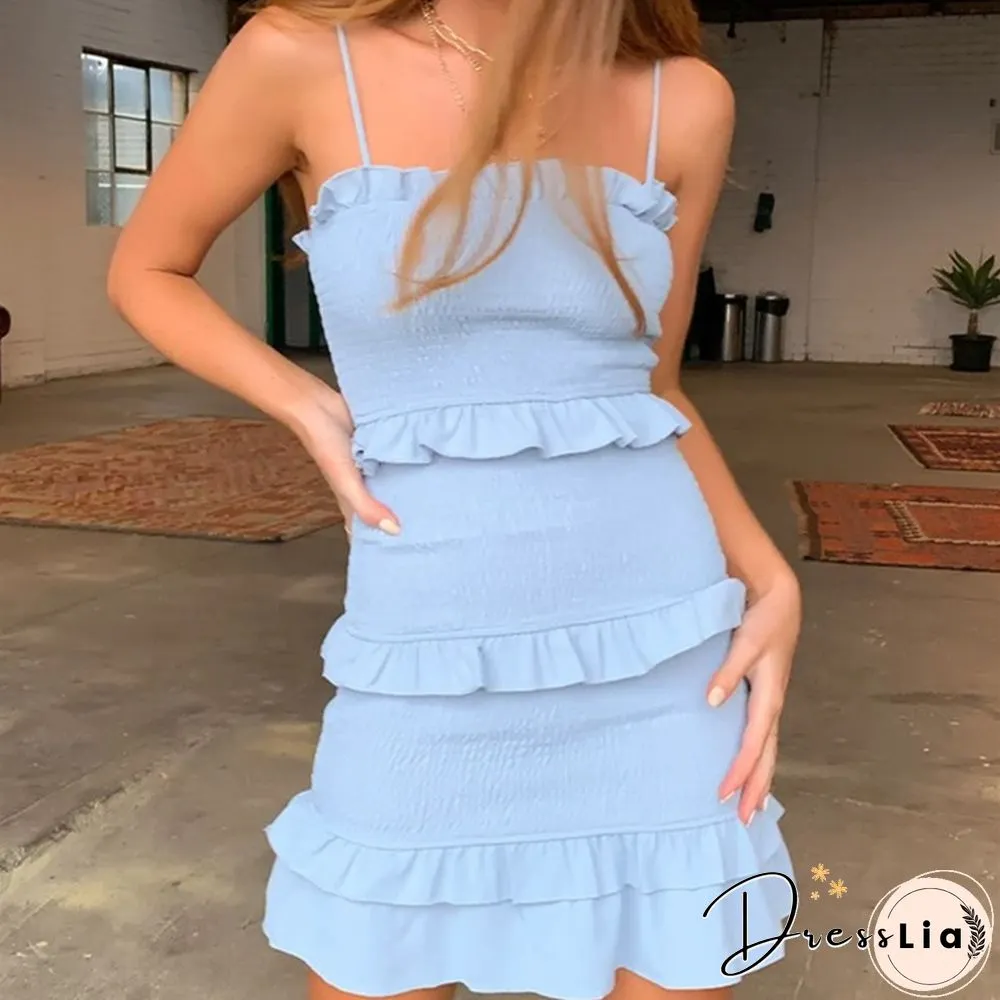 Brand New Women Party Lace Flower Backless Mini Dress Summer Sexy Sling SpaghettiStraps Deep V Neck Wedding Club Vestidos