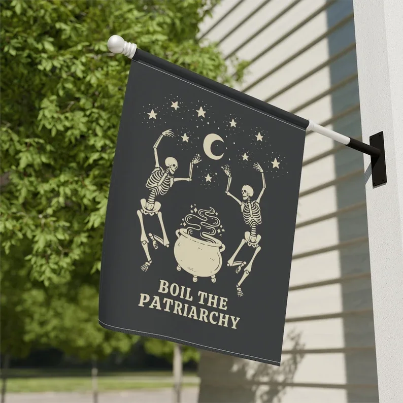 Boil The Patriarchy, Feminist Flag, Equal Rights Flags, Halloween House Banner, Smash The Patriarchy Garden Flag, Womens Rights Yard Flag